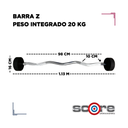 Barra Z con peso integrado 20 kg