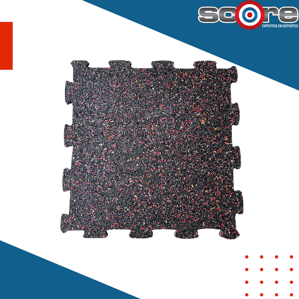 Piso de caucho 15 mm rompecabezas 50 cm²
