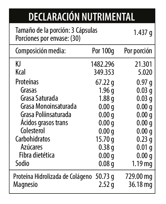 NT Nutrition Colágeno hidrolizado en cápsulas