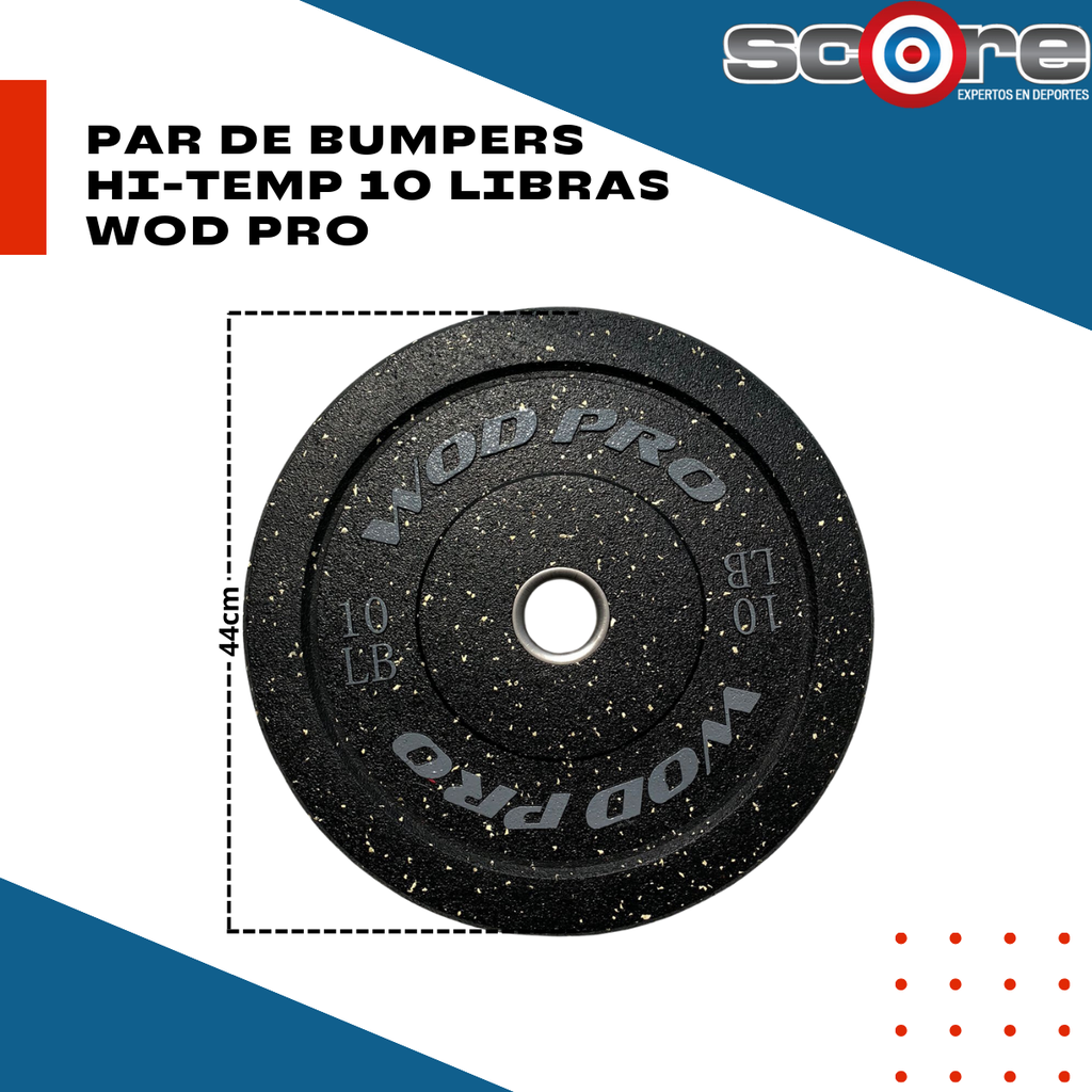 Par de bumpers hi-temp 10 libras Wod Pro