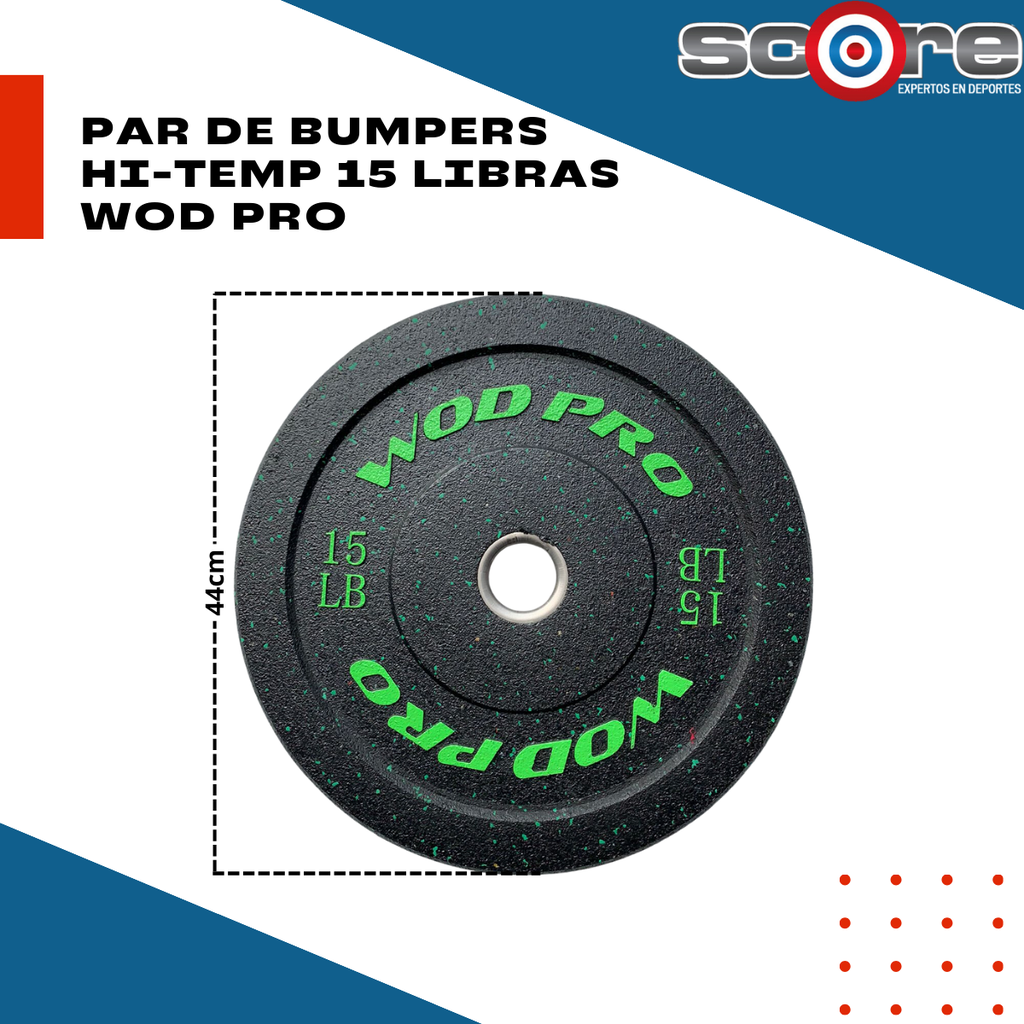 Par de bumpers hi-temp 15 libras Wod Pro