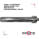 Barra Semi-olímpica sellada 1.8 mts 15.5 kg Wod Pro