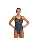 Traje de baño Arena Slow Motion X-Cross back mujer