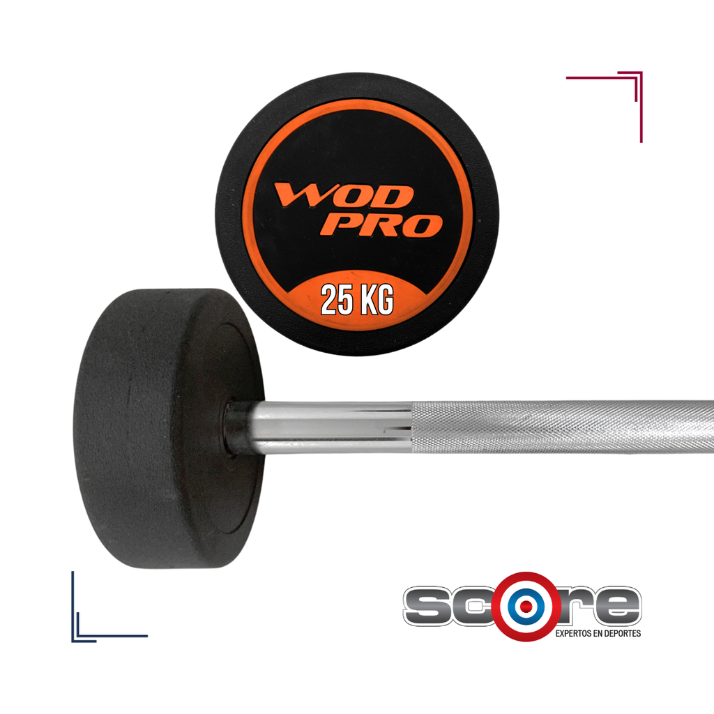 Barra recta con peso integrado 25 kg