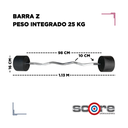 Barra Z con peso integrado 25 kg