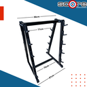 Barras de peso integrado 10 pzas con rack Wod Pro