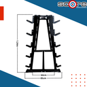 Barras de peso integrado 10 pzas con rack Wod Pro