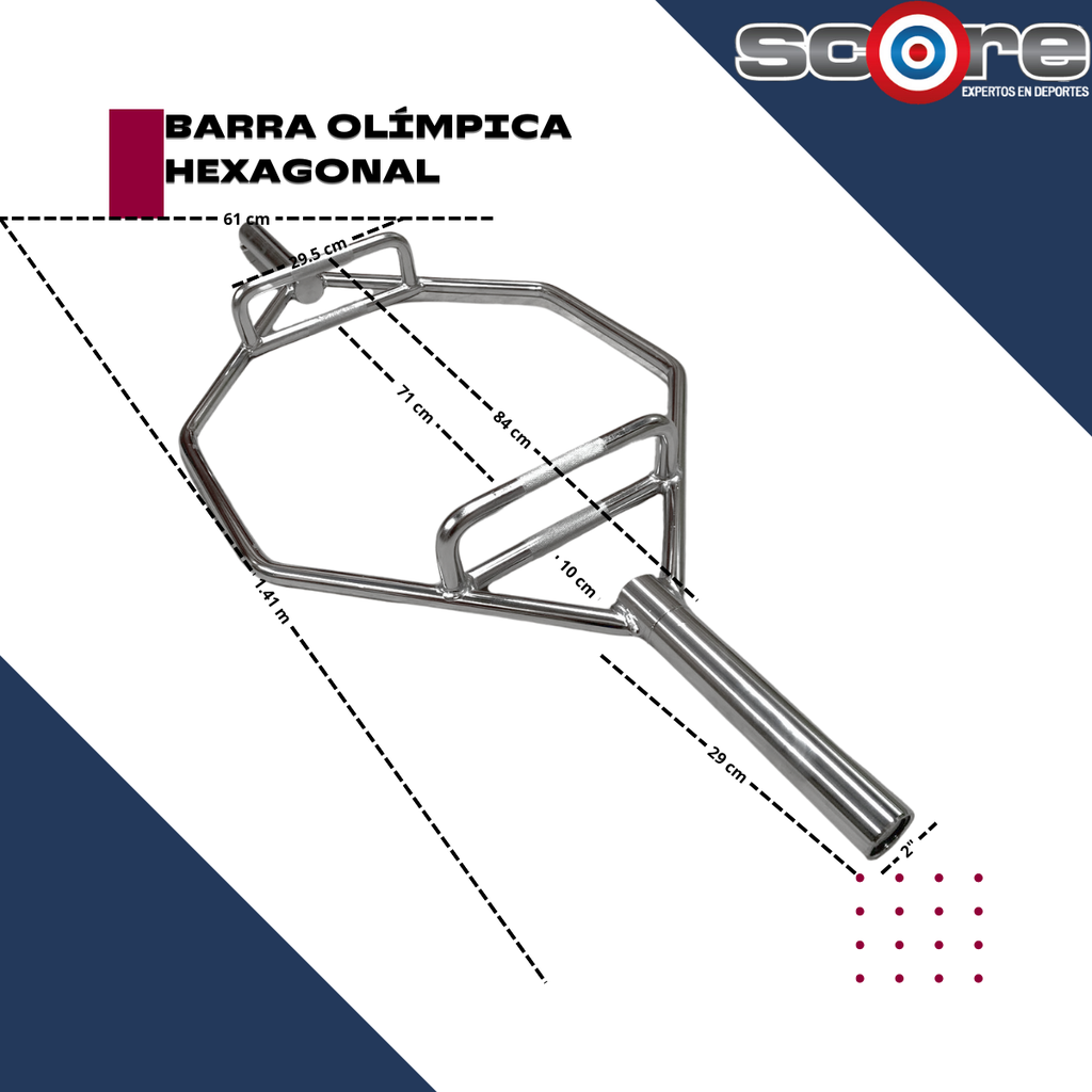 Barra olímpica hexagonal Wod Pro