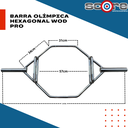 Barra olímpica hexagonal Wod Pro