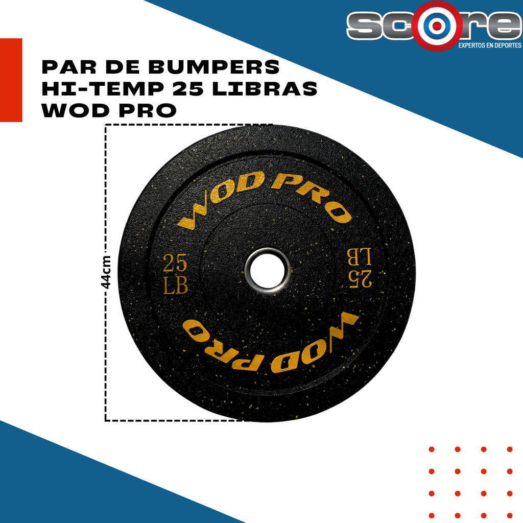 Par de bumpers hi-temp 25 libras Wod Pro