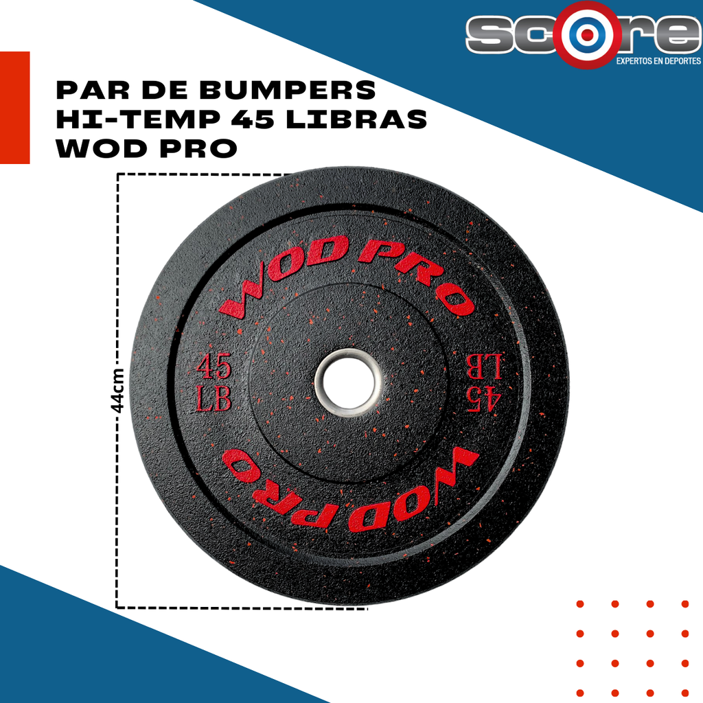 Par de bumpers hi-temp 45 libras Wod Pro