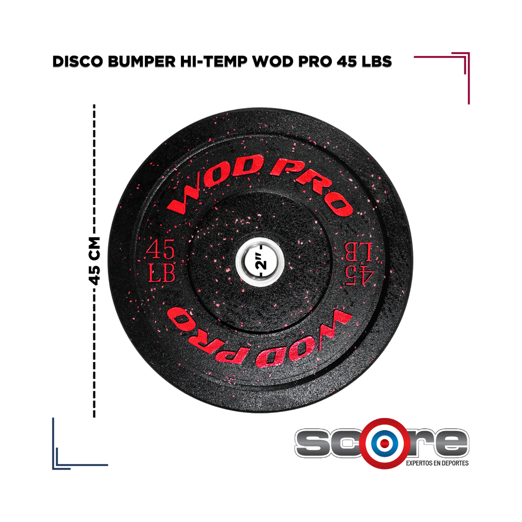 Par de bumpers hi-temp 45 libras Wod Pro