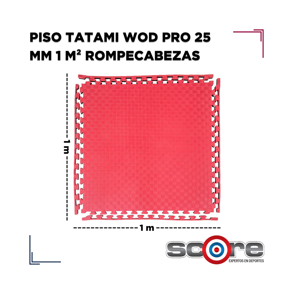 Piso Tatami Wod Pro 5 metros (1 m² x 2.5 cm)