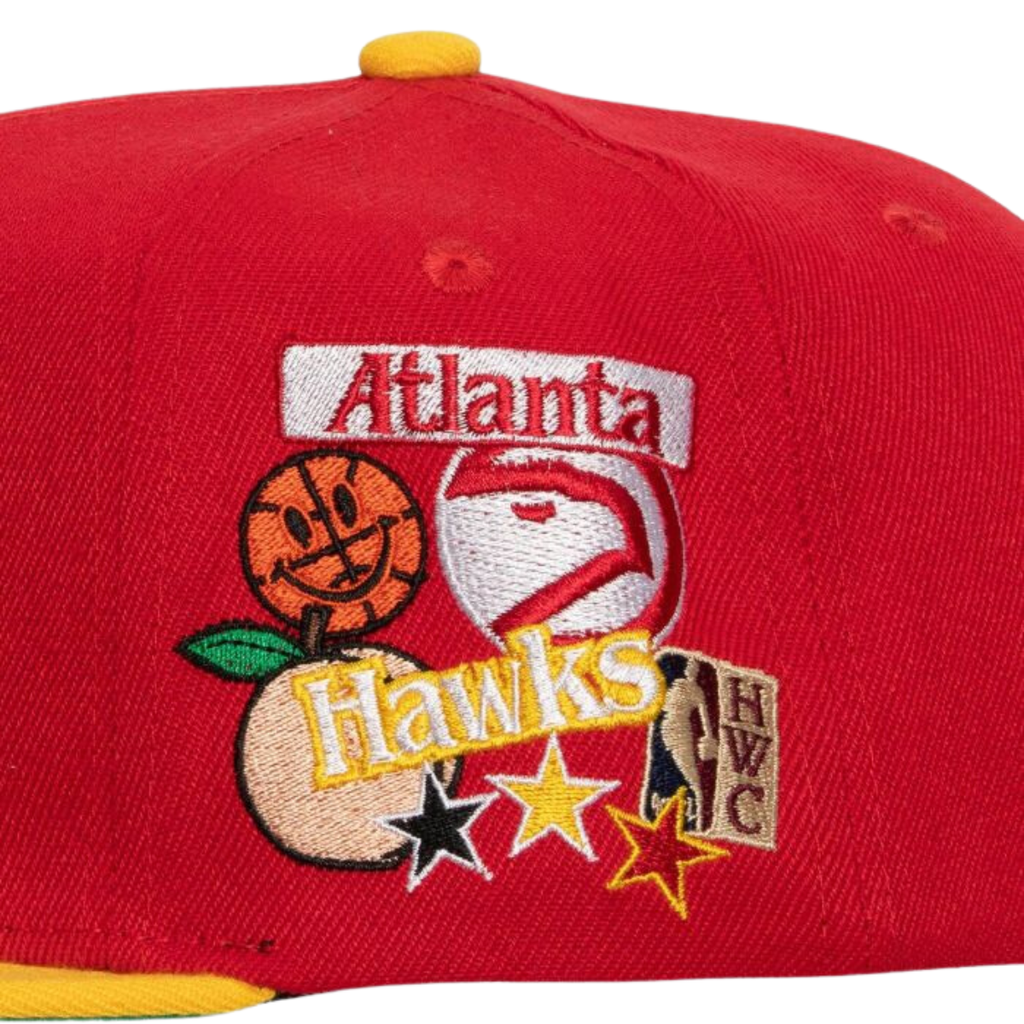 Gorra Mitchell & Ness Atlanta Hawks Patch Overload