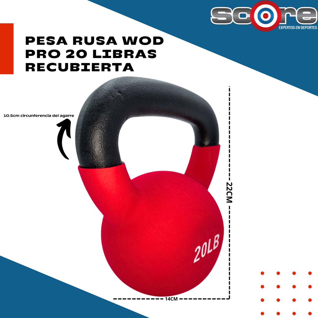 Pesa rusa Wod Pro 20 libras recubierta