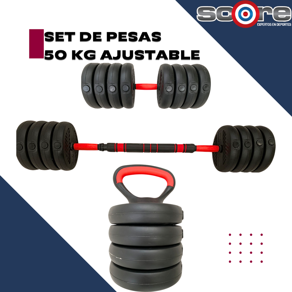 Set de pesas 50 kg ajustable Wod Pro