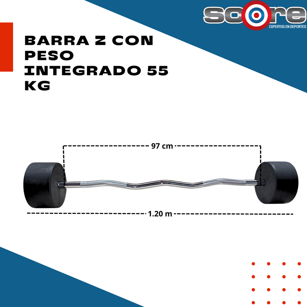 Barra Z con peso integrado 45 kg