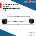 Barra Z con peso integrado 40 kg