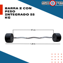 Barra Z con peso integrado 55 kg