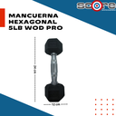 Par de mancuernas hexagonales 5 lb Wod Pro