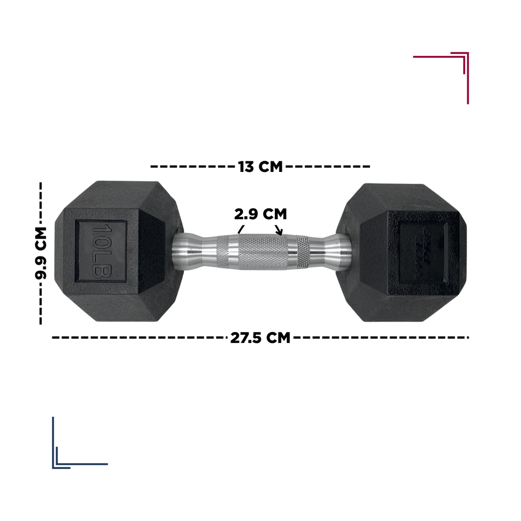 Par de mancuernas hexagonales 10 lb Wod Pro