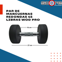 Par de mancuernas redondas 45 Libras Wod Pro