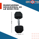 Par de mancuernas hexagonales 25 lb Wod Pro