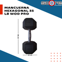 Par de mancuernas hexagonales 35 lb Wod Pro