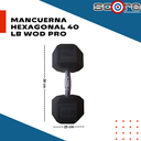 Par de mancuernas hexagonales 40 lb Wod Pro