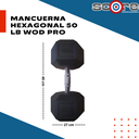 Par de mancuernas hexagonales 50 lb Wod Pro