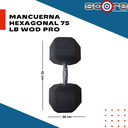 Par de mancuernas hexagonales 75 libras Wod Pro