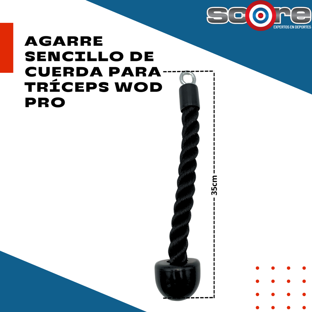 Agarre sencillo de cuerda para tríceps Wod Pro