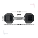 Par de mancuernas hexagonales 12 lb Wod Pro