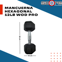 Par de mancuernas hexagonales 12 lb Wod Pro