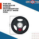 ​Par de discos de acero recubiertos 2.5 kg 2" Wod Pro