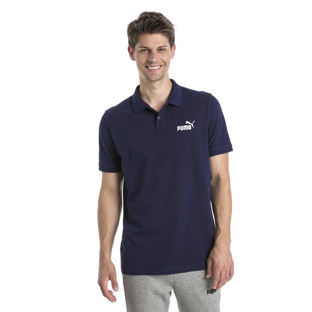 Playera Tipo Polo ESS Pique Peacoat Puma-frontm