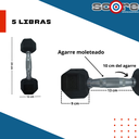 Set 550 libras de mancuernas hexagonales de 5 a 50 libras Wod Pro