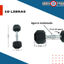 Set 550 libras de mancuernas hexagonales de 5 a 50 libras Wod Pro