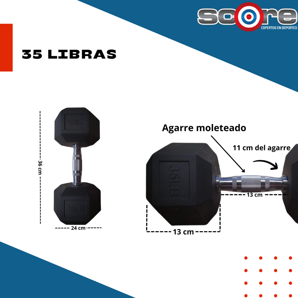 Set 550 libras de mancuernas hexagonales de 5 a 50 libras Wod Pro