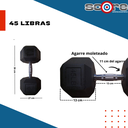 Set 550 libras de mancuernas hexagonales de 5 a 50 libras Wod Pro