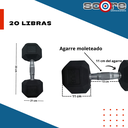 Set de 1360 libras de mancuernas hexagonales 5 a 80 lbs Wod Pro