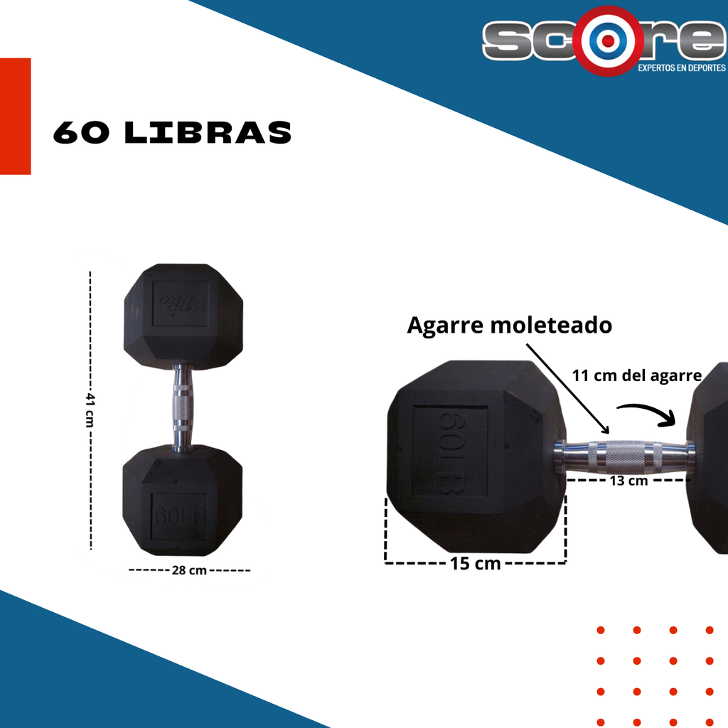 Set de 1360 libras de mancuernas hexagonales 5 a 80 lbs Wod Pro