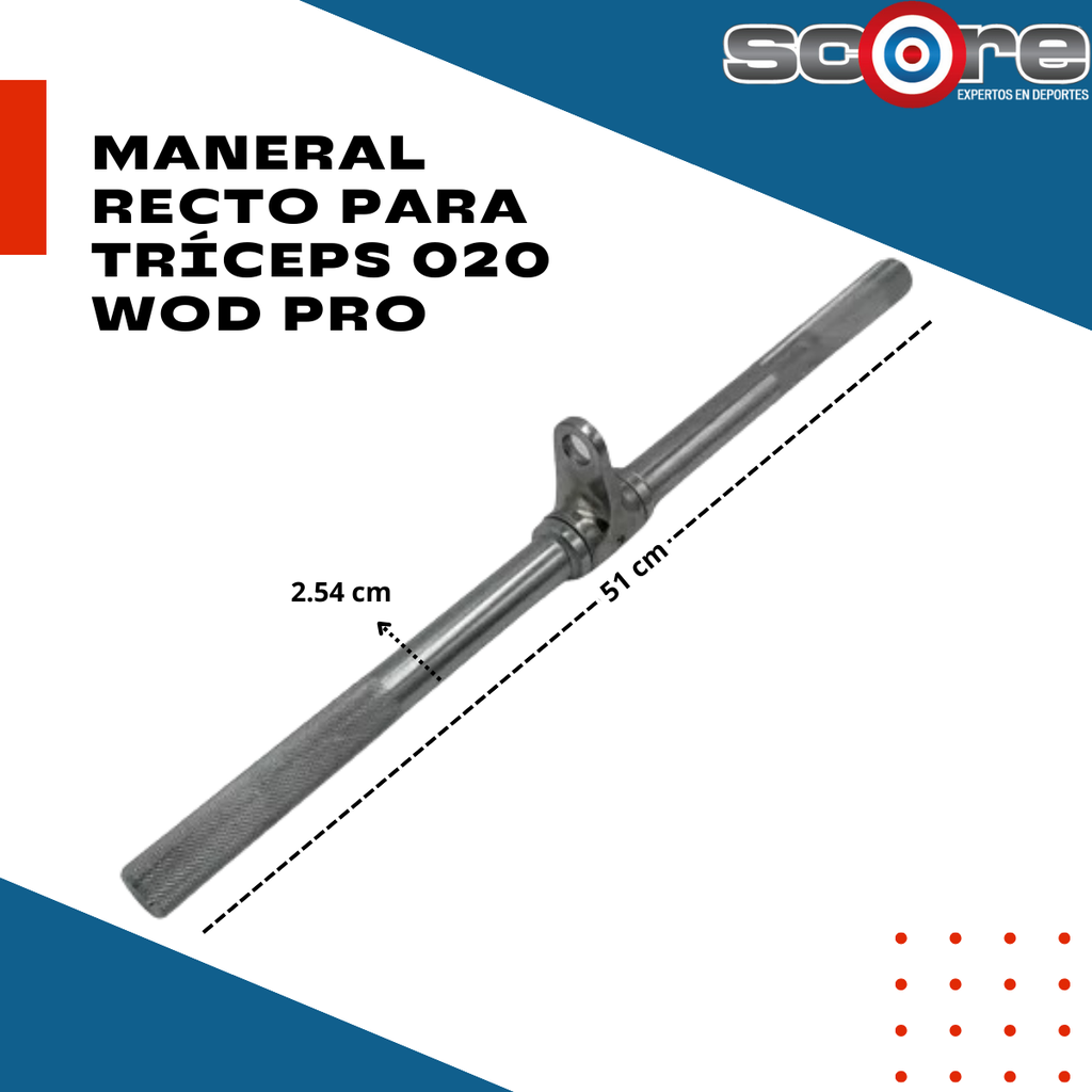 Maneral Recto para tríceps 020 Wod Pro