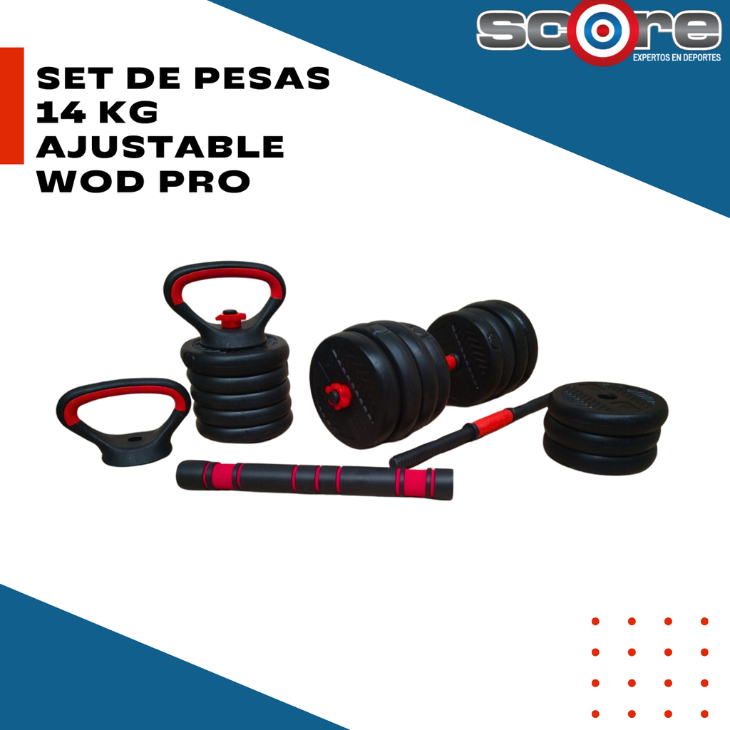 Set de pesas 14 kg ajustable Wod Pro