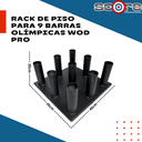 Rack de piso para 9 barras olímpicas Wod Pro