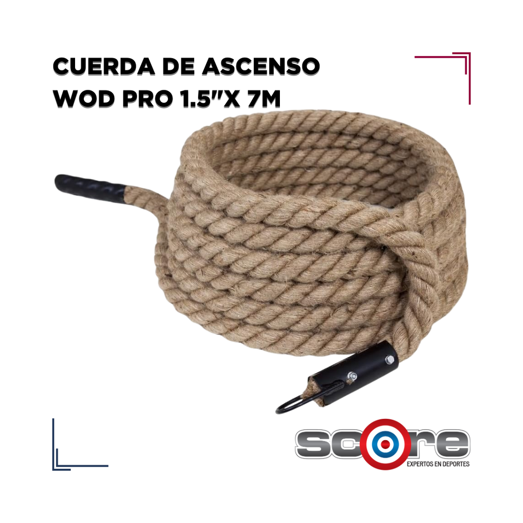 Cuerda de ascenso 3.81 X 7 mts Wod Pro