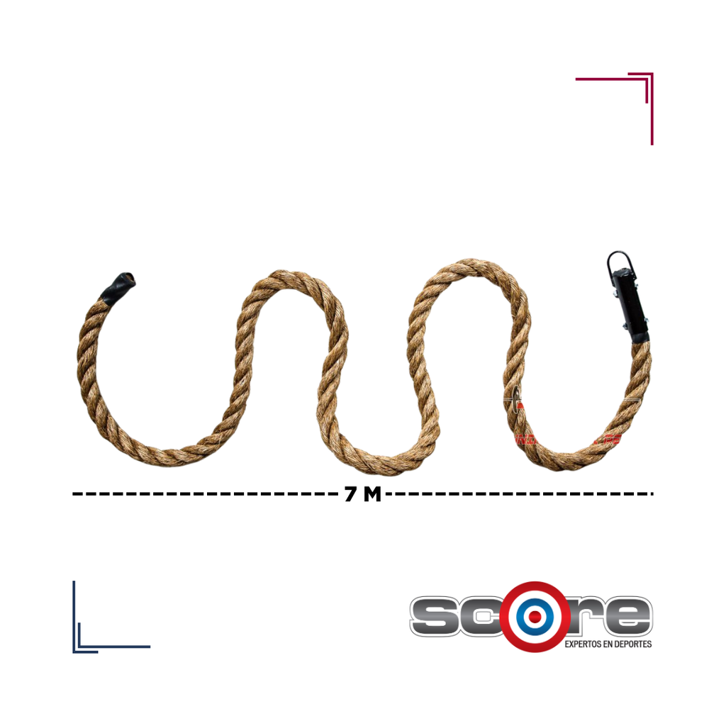 Cuerda de ascenso 3.81 X 7 mts Wod Pro