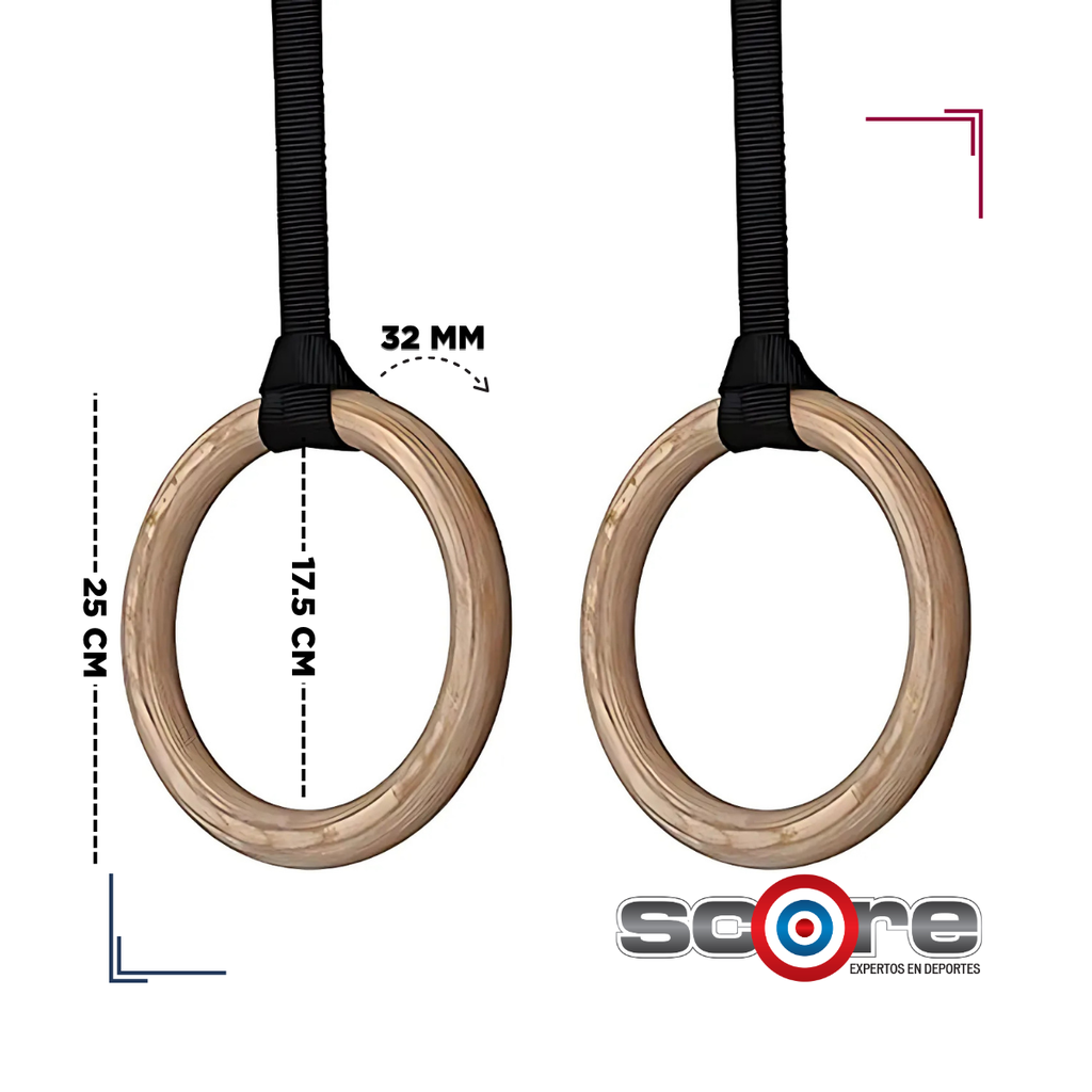 Par de Aros de Madera para Crossfit Wod Pro