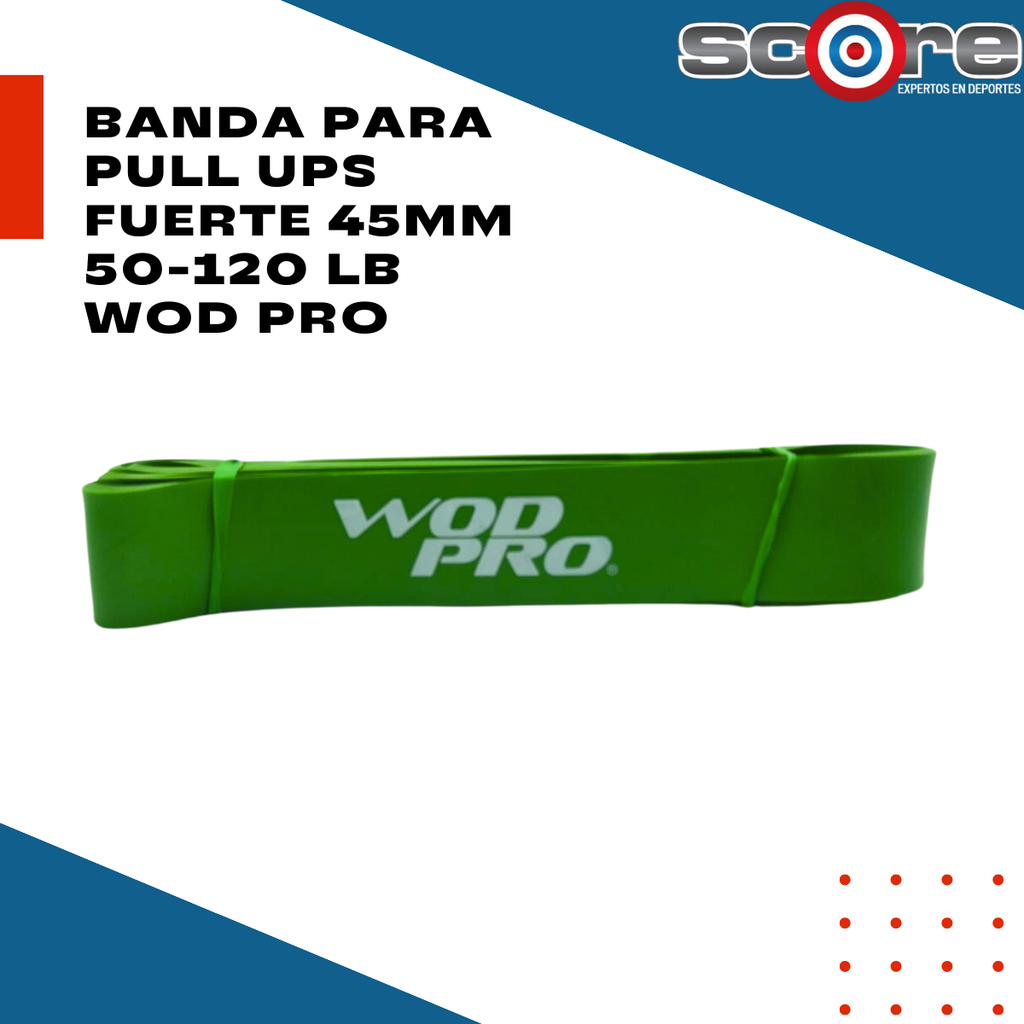 Banda para pull ups fuerte 45mm 50-120 lb Wod Pro