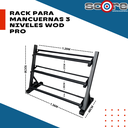 Rack para mancuernas 3 niveles para 10 pares Wod Pro